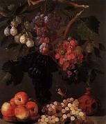 Juan Bautista de Espinosa Bodegon de uvas, manzanas y ciruelas oil painting artist